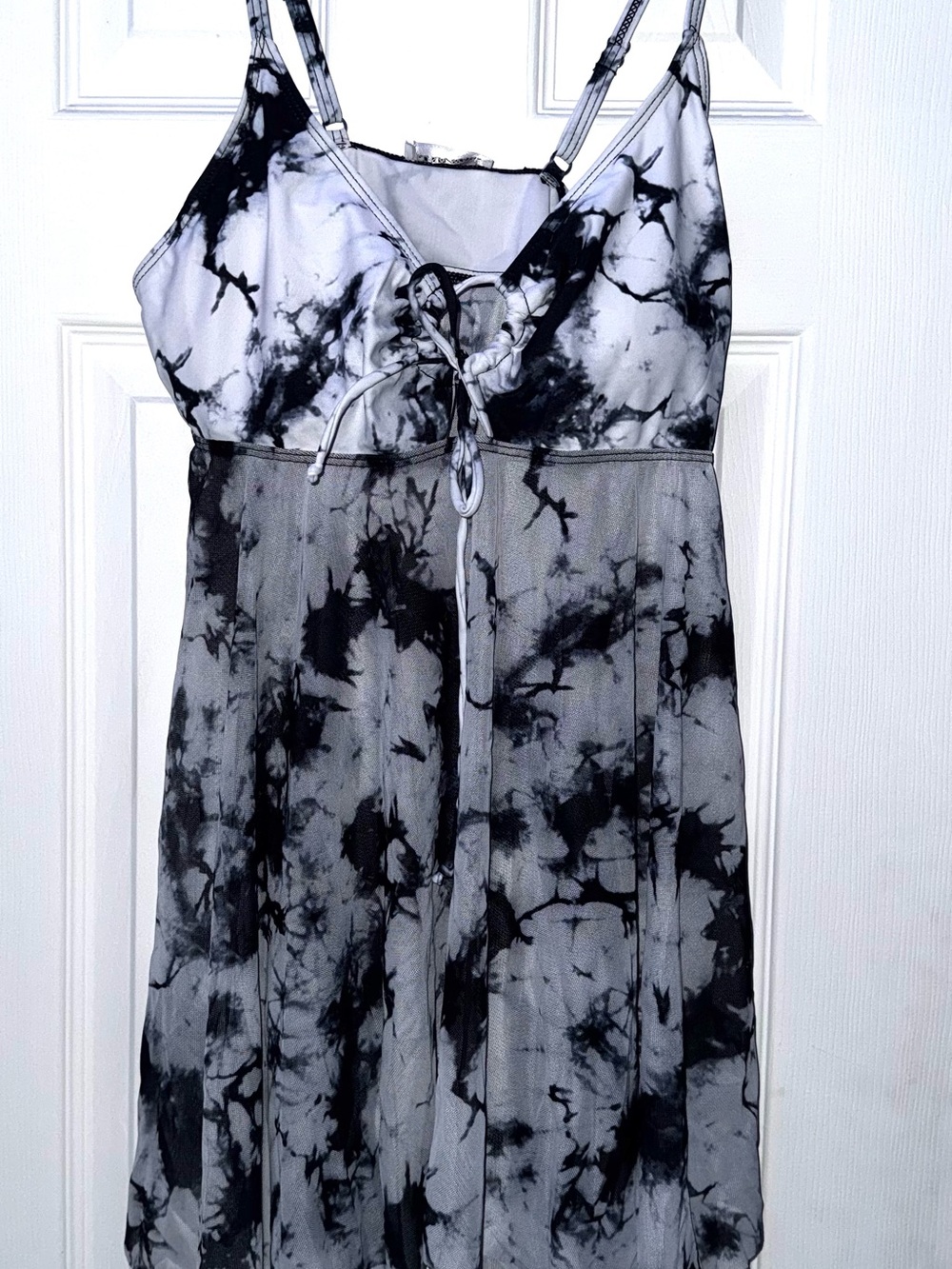 Tie-Dye Black & White Women's Swimsuit